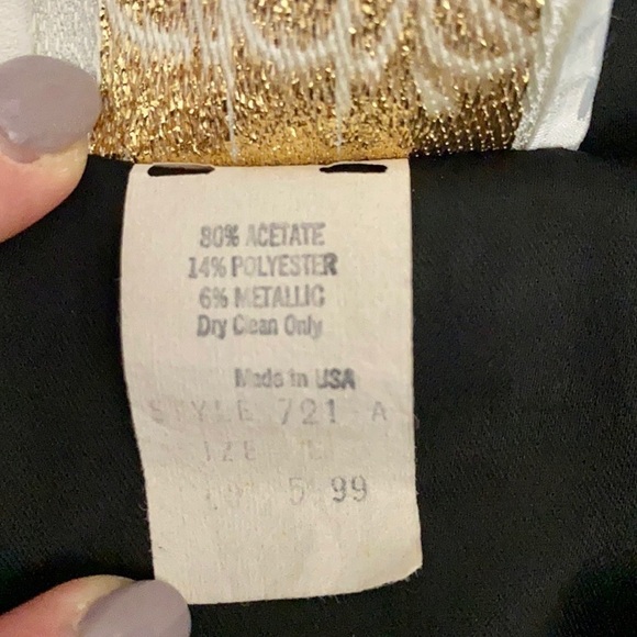 Vintage Cache Metallic Cropped Formal Jacket Sz L - Picture 7 of 10